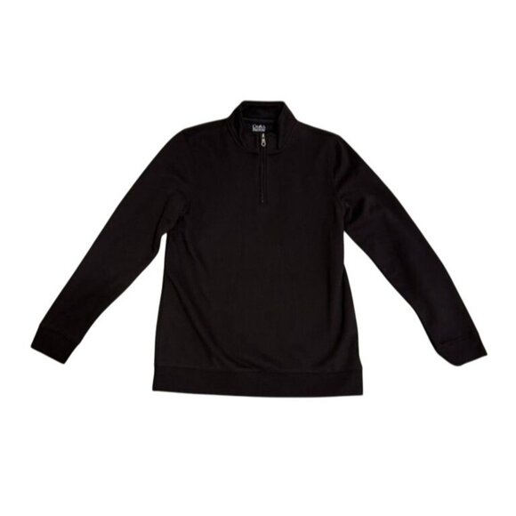 Men's Croft & Barrow Black Extra Soft Fleece Quarter Zip Top Size Small NWT - Picture 1 of 5